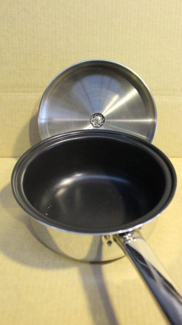 18cm Saucepan and Lid Non Stick - Duo Clad - Image 2