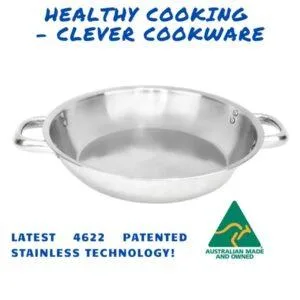 28cm 2mm Satay Fry Pan - Riveted Double Short Handles (great for Caravan Market)