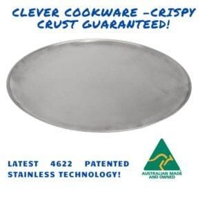 13 and 1/2 Inch (355mm) Pizza Trays from 0.7mm Core 4622 Ferritic Stainless Steel